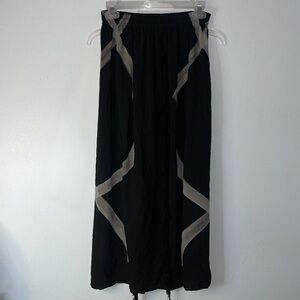 Van Klee Maxi Skirt Size Medium Rayon middle slit with fringe